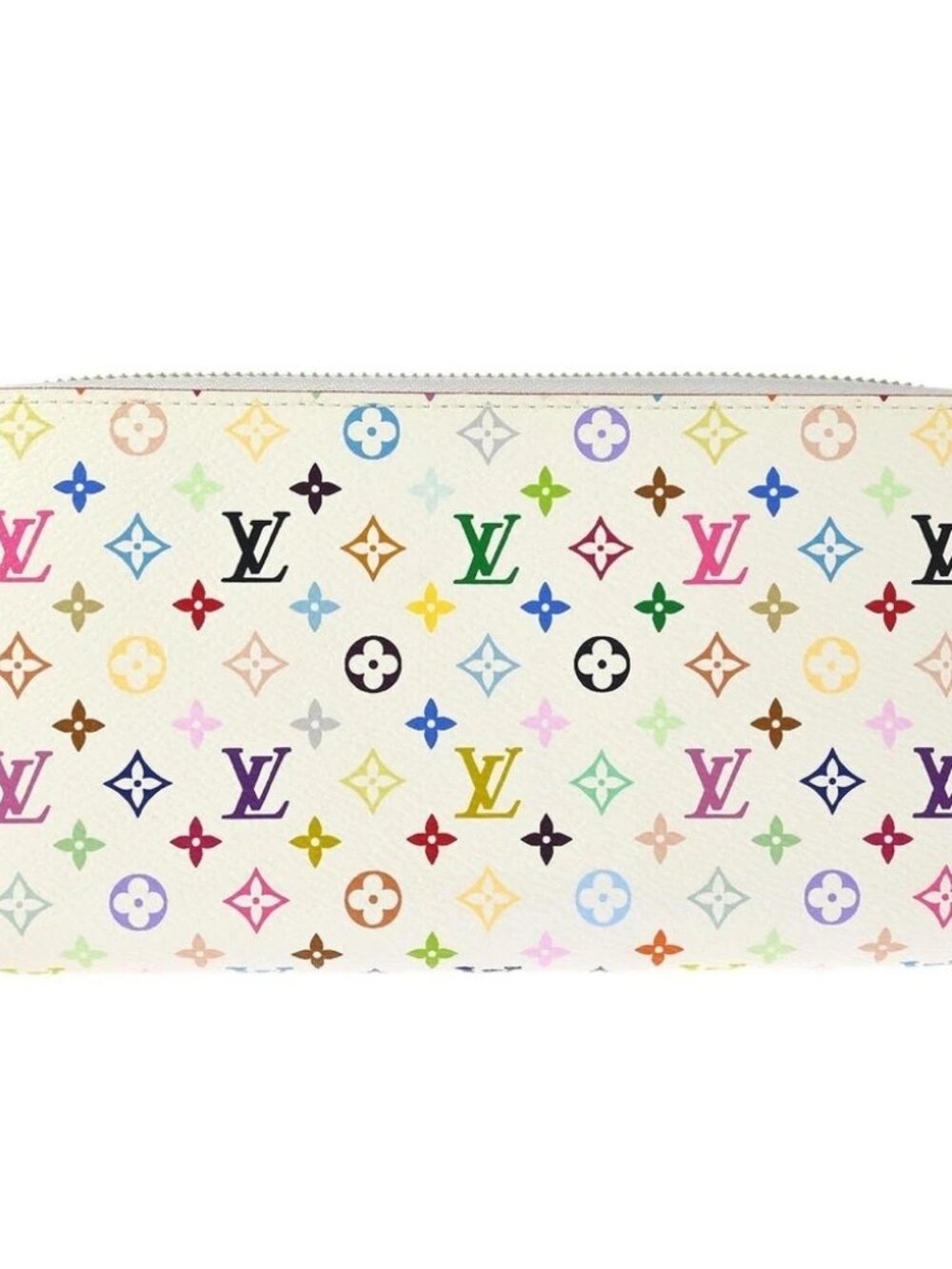 Louis Vuitton White Multicolor Zippy Wallet M60274